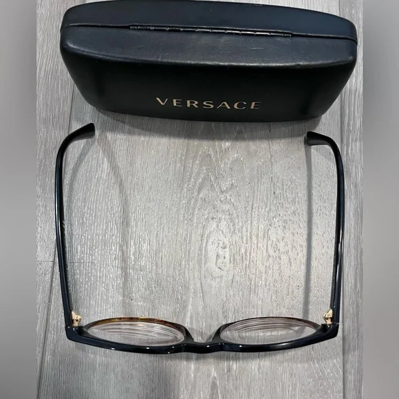 Versace Black and Brown Women's Glasses - Picture 4 of 6